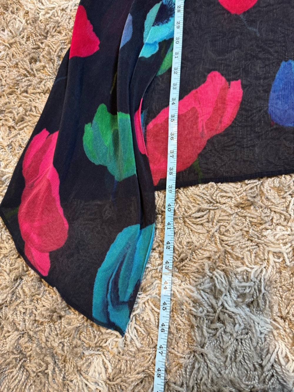 NWOT Alquema Collare Coat Pleated Jacket in Black Valley Print One Size - Picture 13 of 15